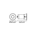 Lampe de plafond en aluminium GU10 blanc mat SAMURAN