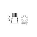 Lampe de plafond en aluminium LED intégrée blanc mat MAIZERY