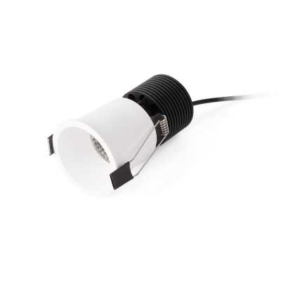 Lampe de plafond en aluminium LED intégrée blanc mat HERRET