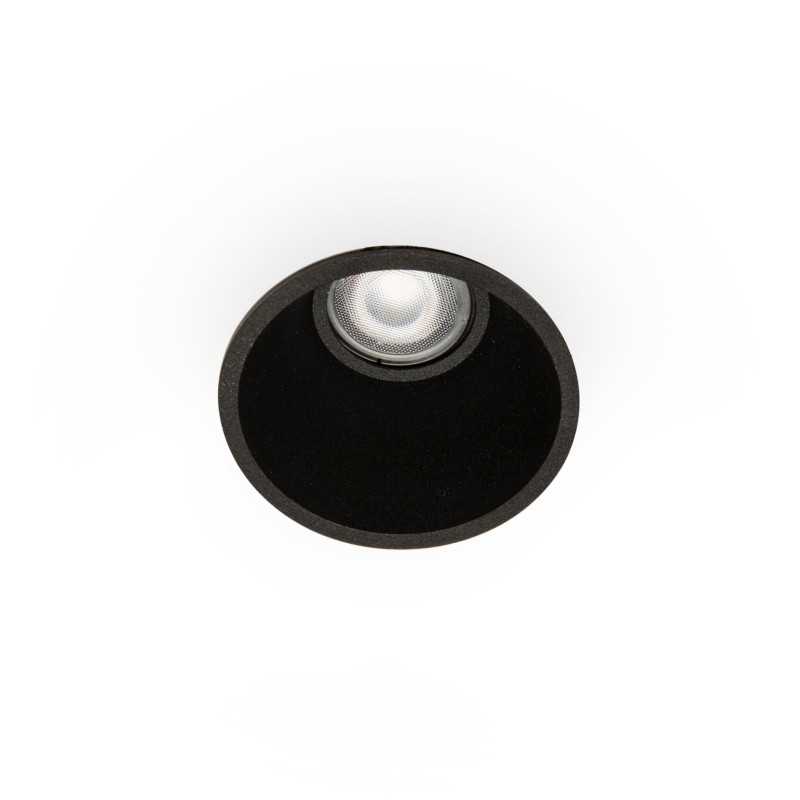 Lampe de plafond en aluminium GU10 noir mat OULCHES