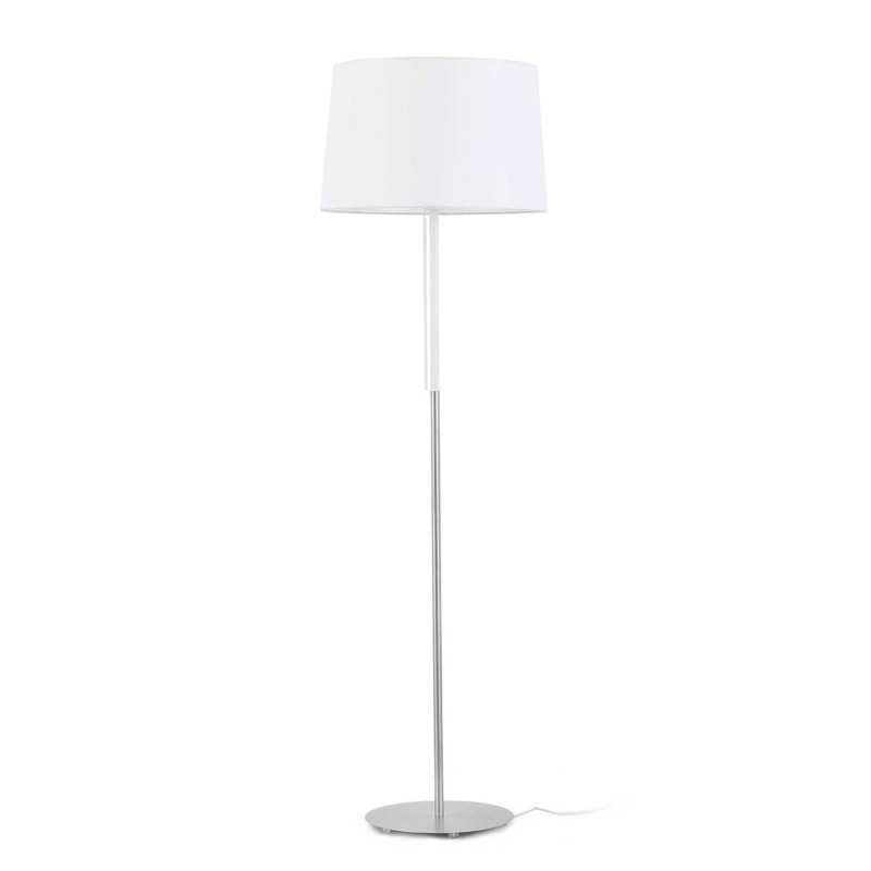 Lampe de sol en acier LED intégrée blanc mat SARLIS