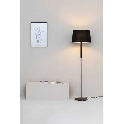 Lampe de sol en acier LED intégrée noir mat IBIGNY