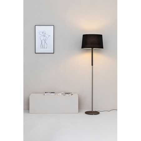 Lampe de sol en acier LED intégrée noir mat IBIGNY