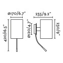 Lampe murale en acier E27 noir CHASSEY