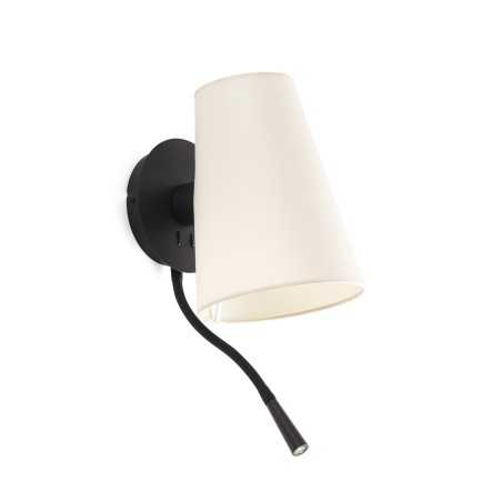 Lampe murale en acier E27 noir VÊVRES