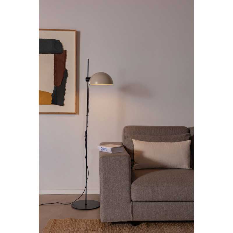 Lampe de sol en acier E27 noir mat DUISANS