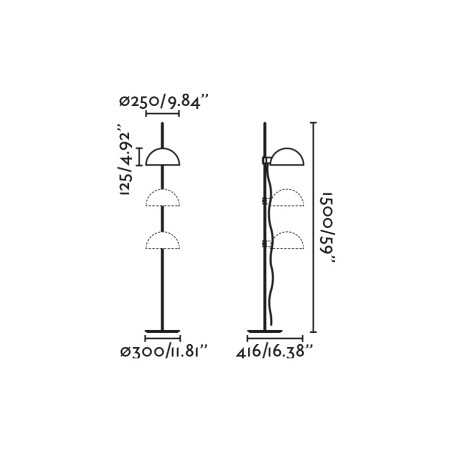 Lampe de sol en acier E27 noir mat ORROUER