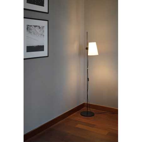 Lampe de sol en acier LED intégrée noir mat LE SUPT