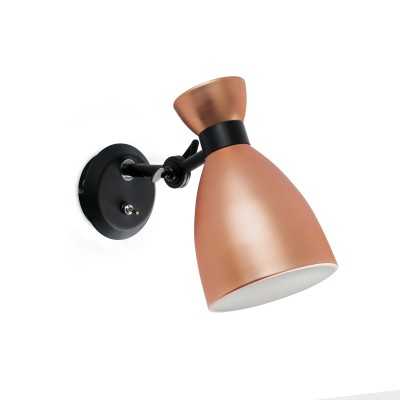 Lampe murale en acier E14 cuivre brossé LANDRY