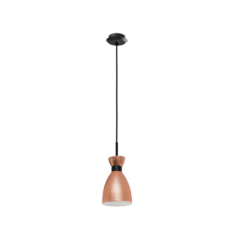 Lampe de plafond en acier E14 cuivre brossé COURCY