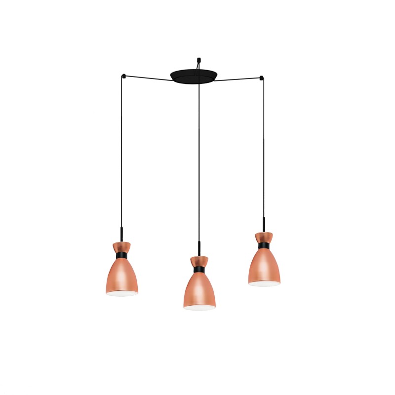 Lampe de plafond en acier E14 cuivre brossé ARGENTY