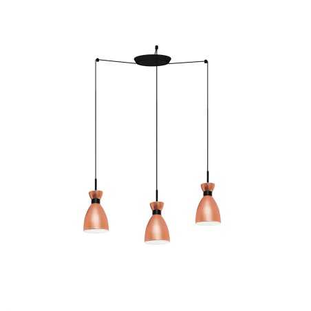 Lampe de plafond en acier E14 cuivre brossé ARGENTY