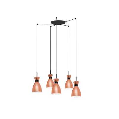 Lampe de plafond en acier E14 cuivre brossé BULLOU