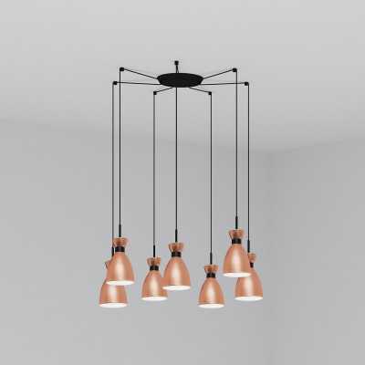 Lampe de plafond en acier E14 cuivre brossé ROIFFE