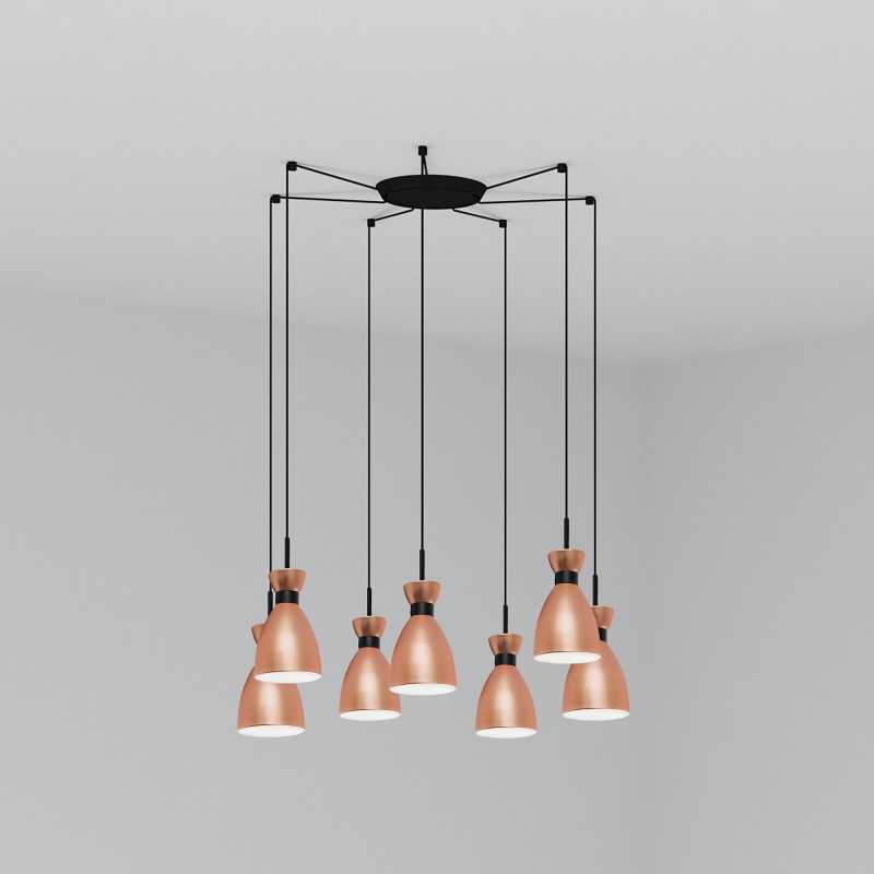 Lampe de plafond en acier E14 cuivre brossé ROIFFE