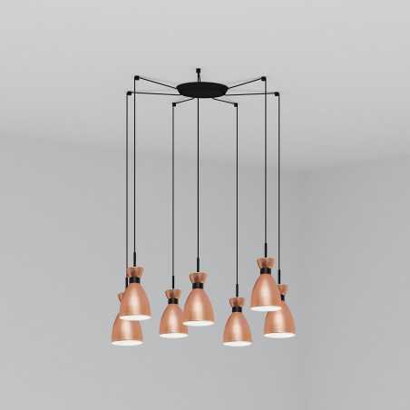 Lampe de plafond en acier E14 cuivre brossé ROIFFE