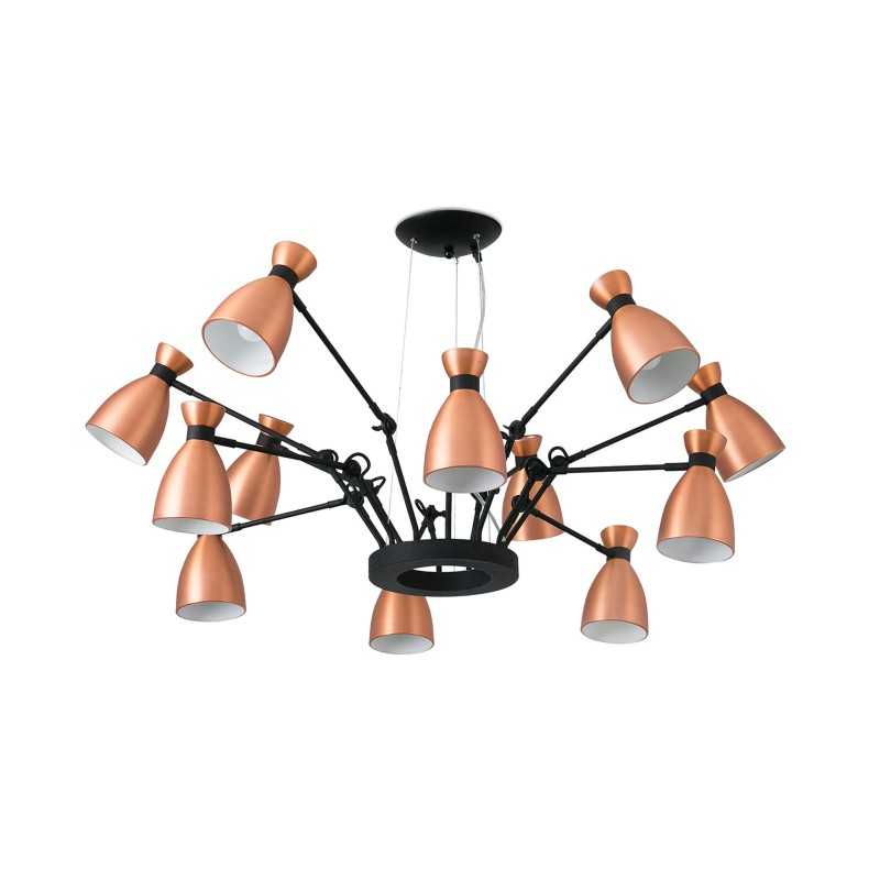 Lampe de plafond en acier E14 cuivre brossé MOYAUX