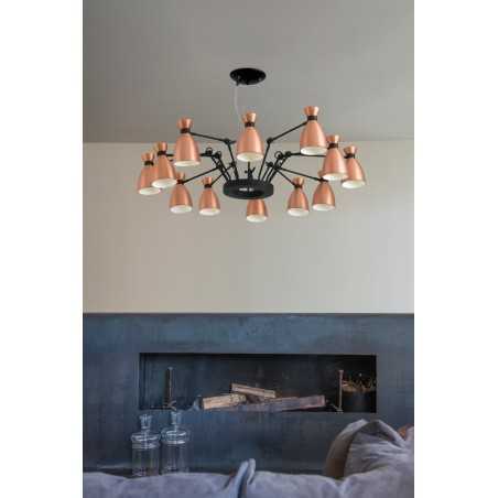 Lampe de plafond en acier E14 cuivre brossé MOYAUX