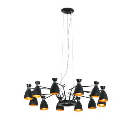 Lampe de plafond en acier E14 noir mat MILHAC