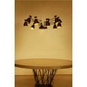 Lampe de plafond en acier E14 noir mat MILHAC