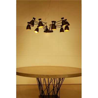 Lampe de plafond en acier E14 noir mat MILHAC