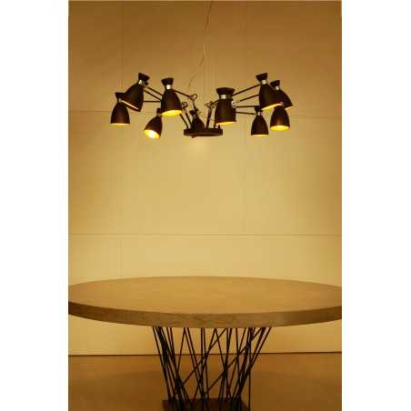 Lampe de plafond en acier E14 noir mat MILHAC