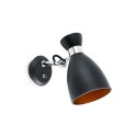 Lampe murale en acier E14 noir mat AUBRAC