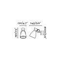 Lampe murale en acier E14 noir mat AUBRAC