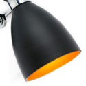 Lampe murale en acier E14 noir mat AUBRAC