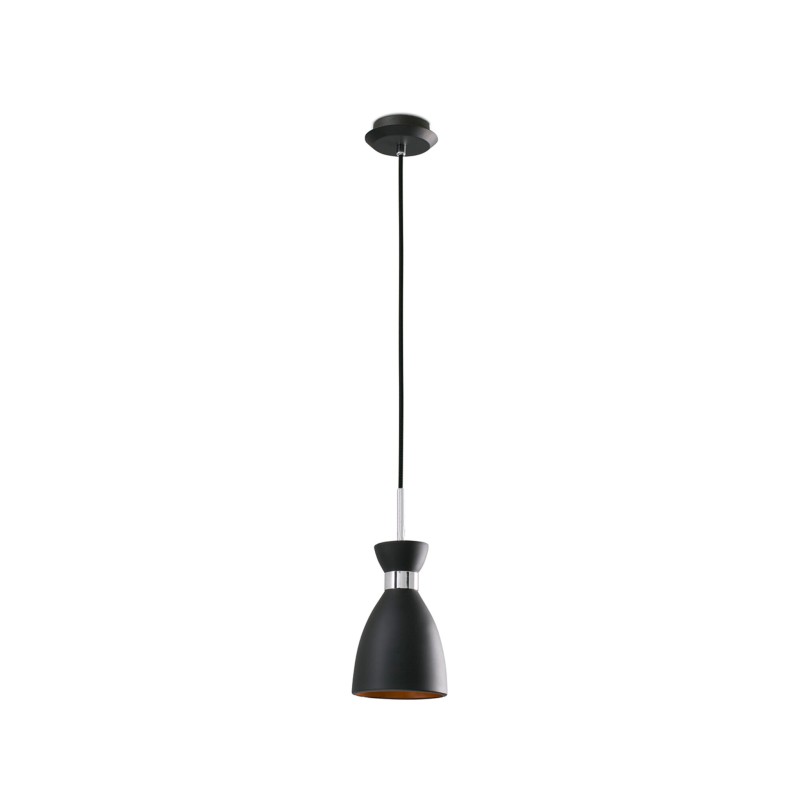 Lampe de plafond en acier E14 noir mat NEBBIO