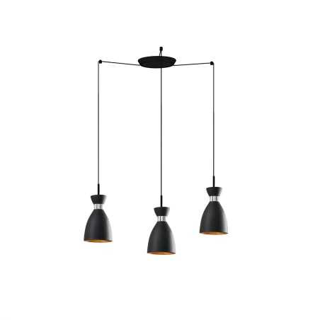 Lampe de plafond en acier E14 noir mat VIGNAUD