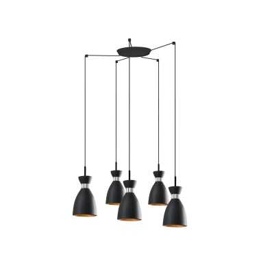 Lampe de plafond en acier E14 noir mat PEREROL
