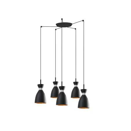 Lampe de plafond en acier E14 noir mat PEREROL