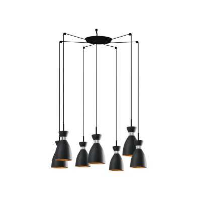 Lampe de plafond en acier E14 noir mat CHALES