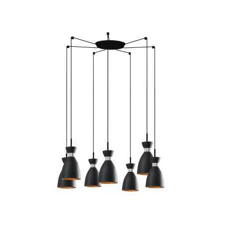 Lampe de plafond en acier E14 noir mat CHALES