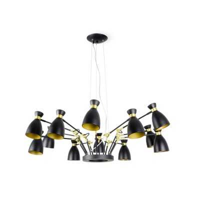 Lampe de plafond en acier E14 noir mat BANNAT