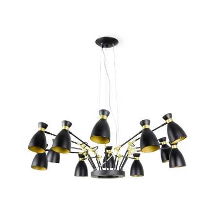 Lampe de plafond en acier E14 noir mat BANNAT