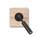 Lampe murale en acier LED intégrée bois DENAIN