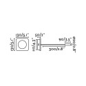 Lampe murale en acier LED intégrée bois DENAIN