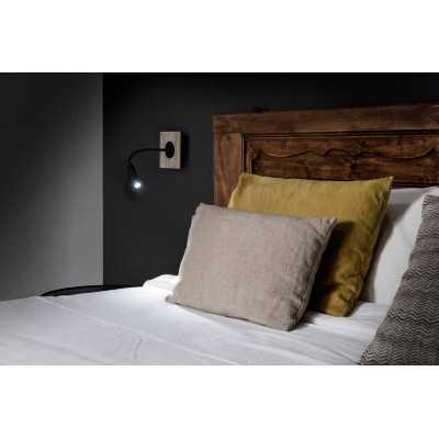 Lampe murale en acier LED intégrée bois DENAIN