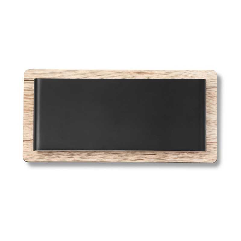 Lampe murale en acier LED intégrée bois RIMLING