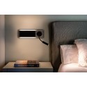 Lampe murale en acier LED intégrée bois VEUVES