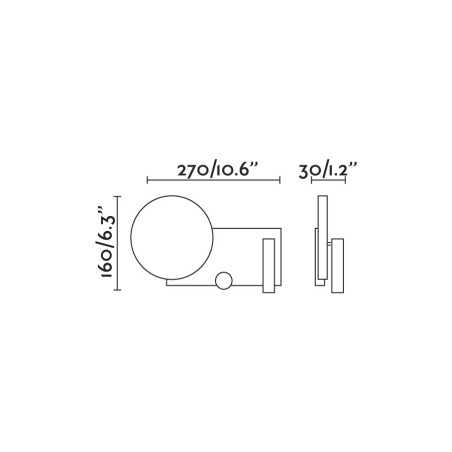 Lampe murale en acier LED intégrée gris CERNAY