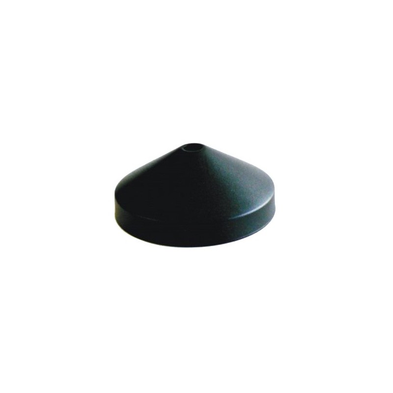 Support métallique de couleur noire de 90 mm conique avec une sortie