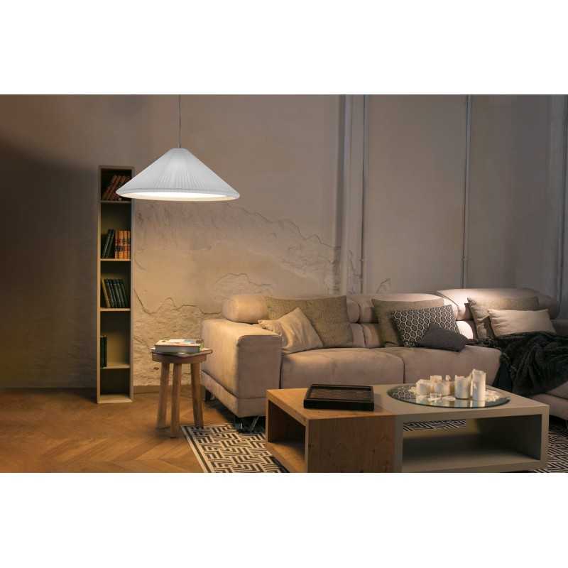 Lampe de plafond en acier E27 blanc POMMARD