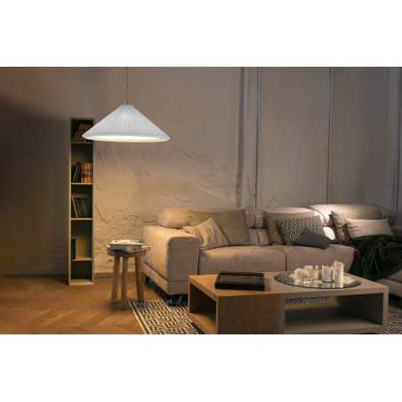Lampe de plafond en acier E27 blanc POMMARD