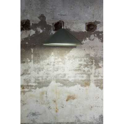 Lampe de plafond en acier E27 vert POISSAC