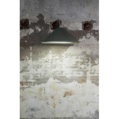 Lampe de plafond en acier E27 vert POISSAC