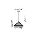 Lampe de plafond en acier E27 brun FROGES
