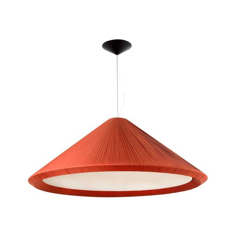 Lampe de plafond en acier E27 rouge CRAVENT